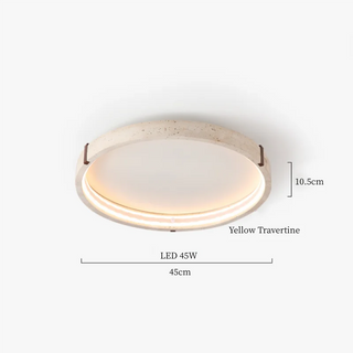 Plafonnier Celako™ Travanor | Pierre de travertin jaune