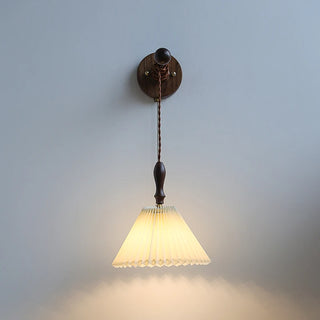 Celako™ Umbra Wall Light | Walnut Wood Bedside Lighting