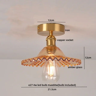 Celako™ Opaleo Ceiling Light | Glass Copper Kitchen Island Lighting