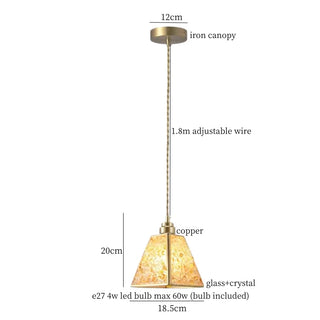 Celako™ Serein Pendant Light | Glass And Crystal Dining Room Lighting