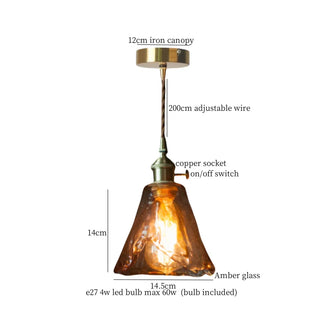 Celako™ Solambra Pendant Light | Glass Stone Kitchen Island Lighting