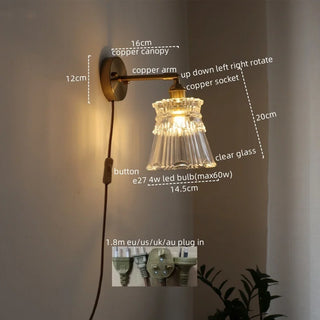 Celako™ Cupella Wall Light | Glass Bedroom Lighting