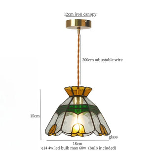 Suspension Vitromia Celako™ | Luminaire de chambre en verre et pierre