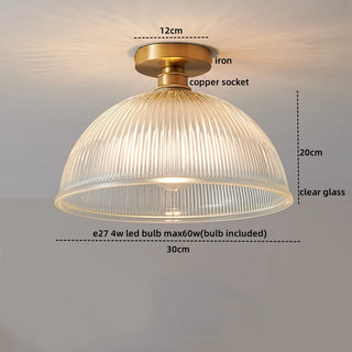 Plafonnier Celako™ Aurevion | Éclairage de chambre en verre cuivré