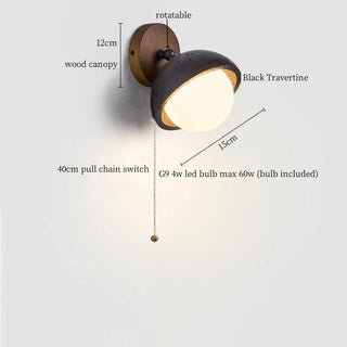 Celako™ Porosia Wall Light | Yellow Travertine Living Room Lighting