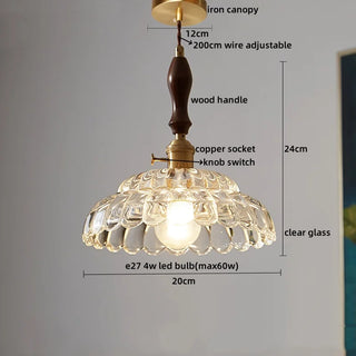 Celako™ Cuora Pendant Light | Copper Glass Bedroom Lighting