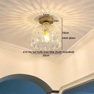 Celako™ Verelle Ceiling Light | Clear Glass Bedroom Lighting