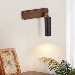 Celako™ Pietranero Wall Light | Black Travertine Living Room Lighting