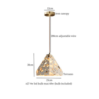 Celako™ Onyxa Pendant Light | Terrazzo Bedroom Lighting
