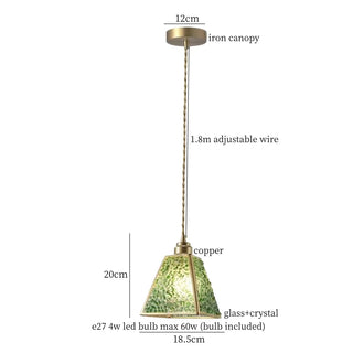 Celako™ Serein Pendant Light | Glass And Crystal Dining Room Lighting
