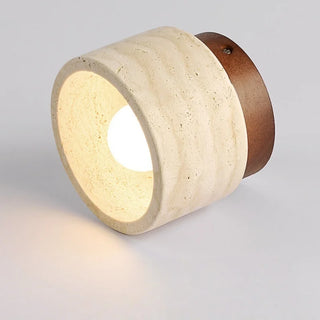 Celako™ Travoro Ceiling Light | Yellow Travertine Modern Wabi Sabi Style