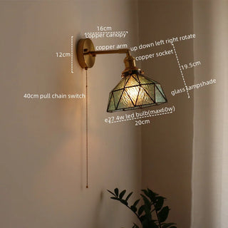 Celako™ Cuprystal Wall Light | Copper Glass Living Room Lighting
