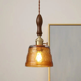 Celako™ Cuvoria Pendant Light | Copper Glass Bedroom Lighting