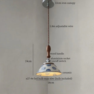 Celako™ Keramora Pendant Light | Ceramic Mid Century Modern Bedroom Lighting