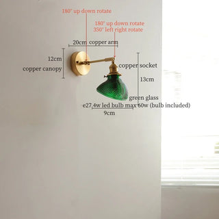Celako™ Copelio Wall Light | Copper Glass Living Room Lighting