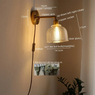 Celako™ Lustral Wall Light | Glass Bedroom Lighting