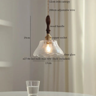 Celako™ Lustera Pendant Light | Glass Stone Bedroom Lighting