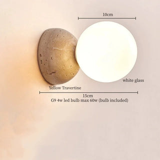 Celako™ Travient Wall Light | Yellow Travertine Living Room Lighting