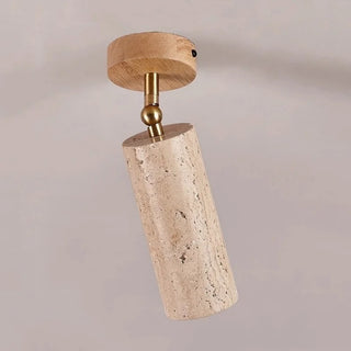 Plafonnier Celako™ Ambertine | Travertin Jaune Contemporain Wabi Sabi