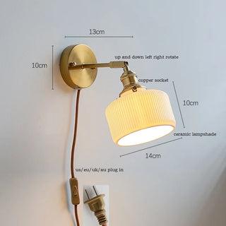 Celako™ Kaolis Wall Light | Ceramic Bedside Lighting