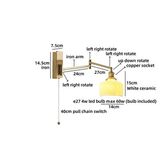 Celako™ Ceralo Wall Light | Ceramic Bedroom Lighting