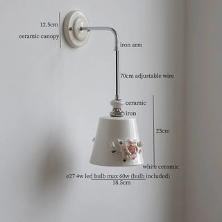 Celako™ Caolina Wall Light | Ceramic Bedroom Lighting