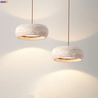 Celako™ Calcaris Pendant Light | Yellow Travertine Kitchen Island Lighting