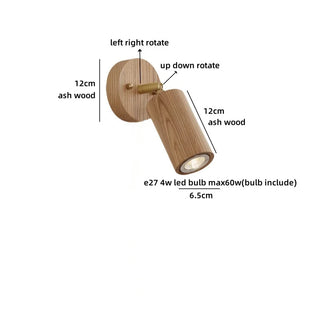 Celako™ Aurelio Wall Light | Ash Wood Bedroom Lighting