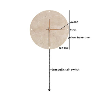 Celako™ Tibora Wall Light | Yellow Travertine Living Room Lighting