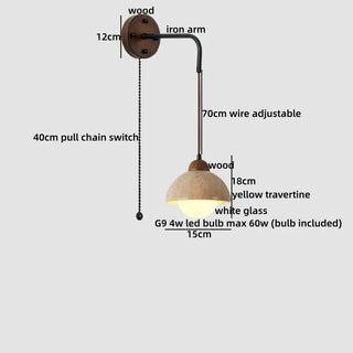 Celako™ Lutea Wall Light | Yellow Travertine Europe