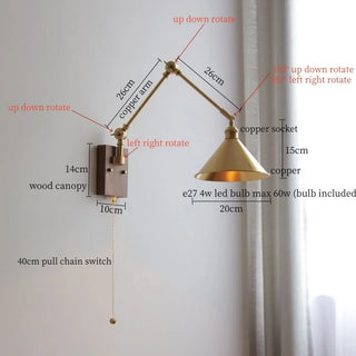 Celako™ Aurestic Wall Light | Copper Japan Vintage Bedroom Lighting