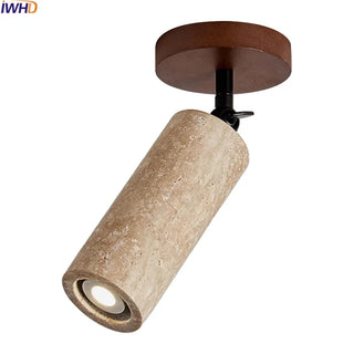 Celako™ Aurulith Ceiling Light | Yellow Travertine Living Room Lighting