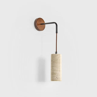 Celako™ Travita Wall Light | Travertine Bedside Lighting