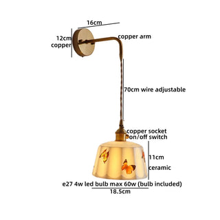 Celako™ Ceravi Wall Light | Copper Ceramic Living Room Lighting