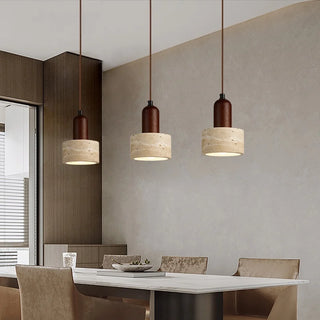 Celako™ Lumetra Pendant Light | Yellow Travertine Kitchen Island Lighting