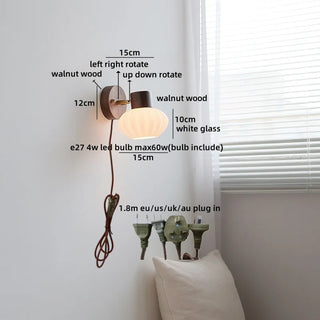 Celako™ Aurae Wall Light | Glass Bedside Lighting