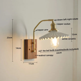 Celako™ Bronzia Wall Light | Glass Bedroom Lighting