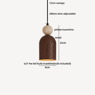 Celako™ Nuvora Pendant Light | Travertine Dining Room Lighting