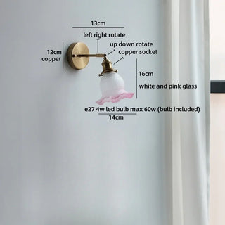Celako™ Floreta Wall Light | Glass Bedside Lighting