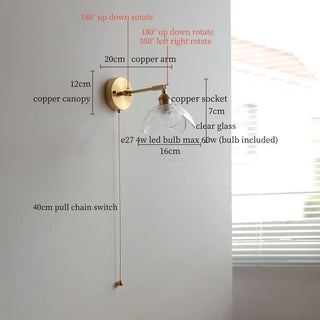 Celako™ Copelio Wall Light | Copper Glass Living Room Lighting
