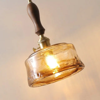 Celako™ Vespria Pendant Light | Amber Glass Bedroom Lighting