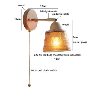Celako™ Amberis Wall Light | Amber Glass Living Room Lighting