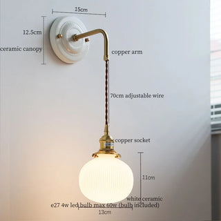 Celako™ Opalique Wall Light | White Glass Living Room Lighting