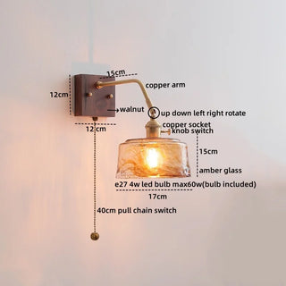 Celako™ Aurglas Wall Light | Glass Bedroom Lighting