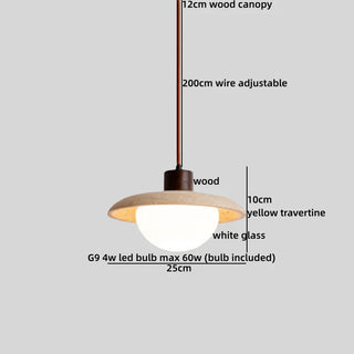 Celako™ Travario Pendant Light | Yellow Travertine Kitchen Island Lighting