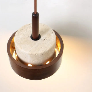 Celako™ Lapideo Pendant Light | Yellow Travertine Kitchen Island Lighting