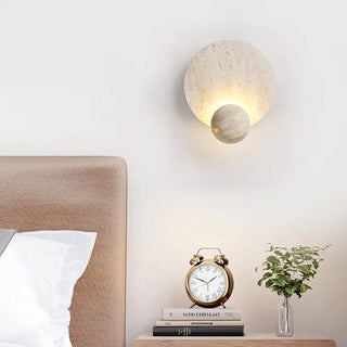 Celako™ Travieno Wall Light | Yellow Travertine Bedroom Lighting