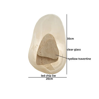 Celako™ Orotrine Wall Light | Yellow Travertine Bedroom Lighting