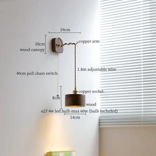 Celako™ Sylvar Wall Light | Wood Mid Century Modern Living Room Lighting