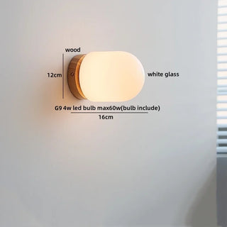 Celako™ Opalina Wall Light | Glass Bedroom Lighting